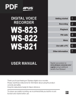 Olympus Ws 821 Owner S Manual