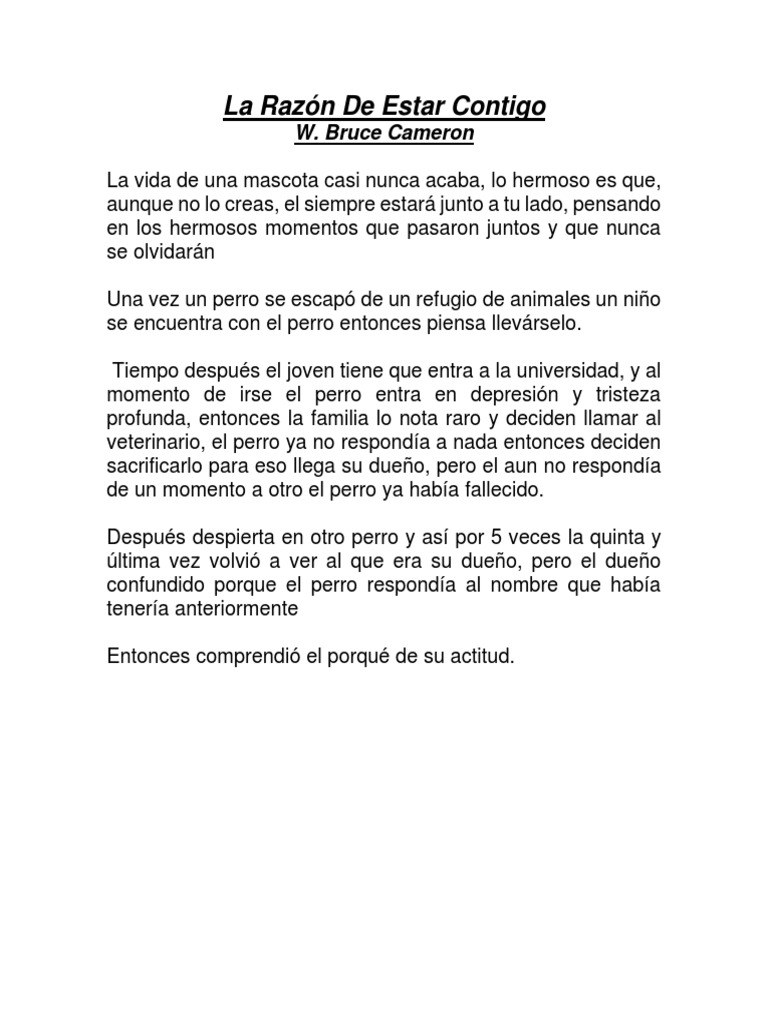 La Razón de Estar Contigo PDF