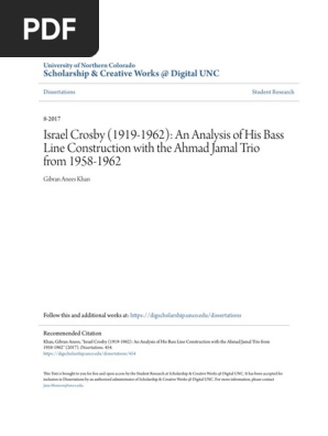 Israel Crosby (1919-1962)_ an Analysis of His Bass Line Construct