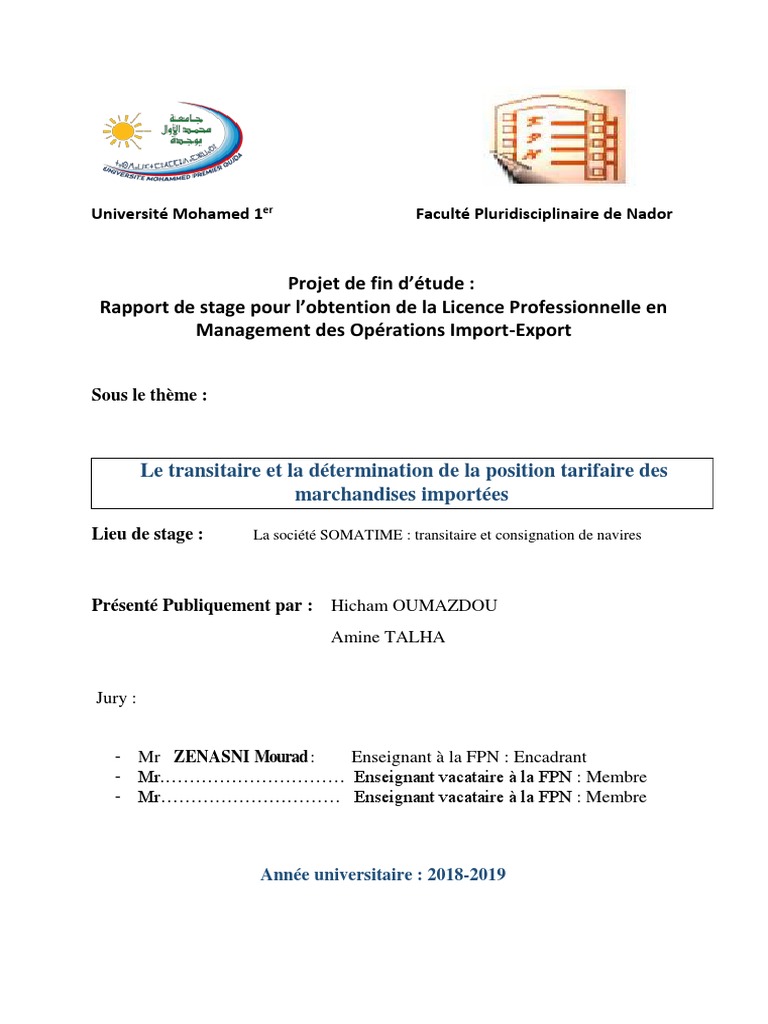 Votre Envoi Est Dédouané Et Il Poursuit Son Acheminement PFE fINAL PDF | PDF | Port | Transport