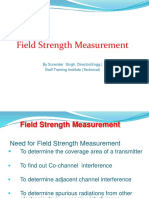 Field Strength Measurement: by Surender Singh, Director (Engg.) Staff Training Institute (Technical)