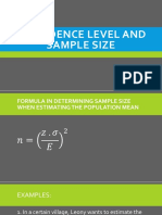 Confidence Level and Sample Size