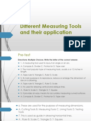 Layout Tools, Measurement & Testing Tools