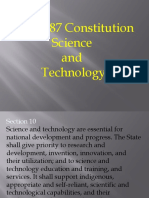 The 1987 Constitution Science and Technology