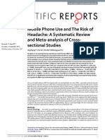 Mobile Phone Use and The Risk of Headache-A Systematic Review and Meta-Analysis of Cross-Sectional Studies PDF