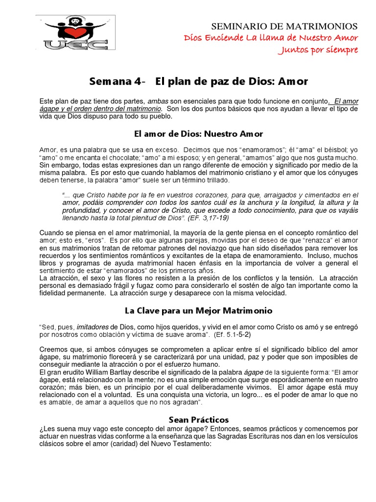 Amor Ágape en el Matrimonio Cristiano | PDF | Matrimonio | Amor