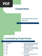 Conjunctions: Grammar Boot Camp Round 5