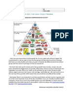 Food Pyramid Reading Comprehension