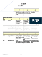 Ship Handling Practical Assesment Matrix