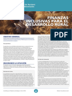 Finanzas Inclusivas para El Desarrollo Rural: Objetivo General