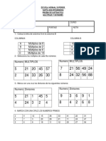 Prueba 5 Grado Multiplos Divisores