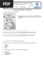 Recuperação Paralela 710 - 1º Bimestre - Ciências - Prof. Ewerthon Gomes