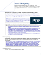 Dorf L Career Development Unit 3-Module 1 Assessment - Budgeting
