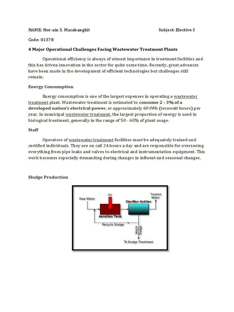 Major Challenges in Wastewater Treatment | PDF