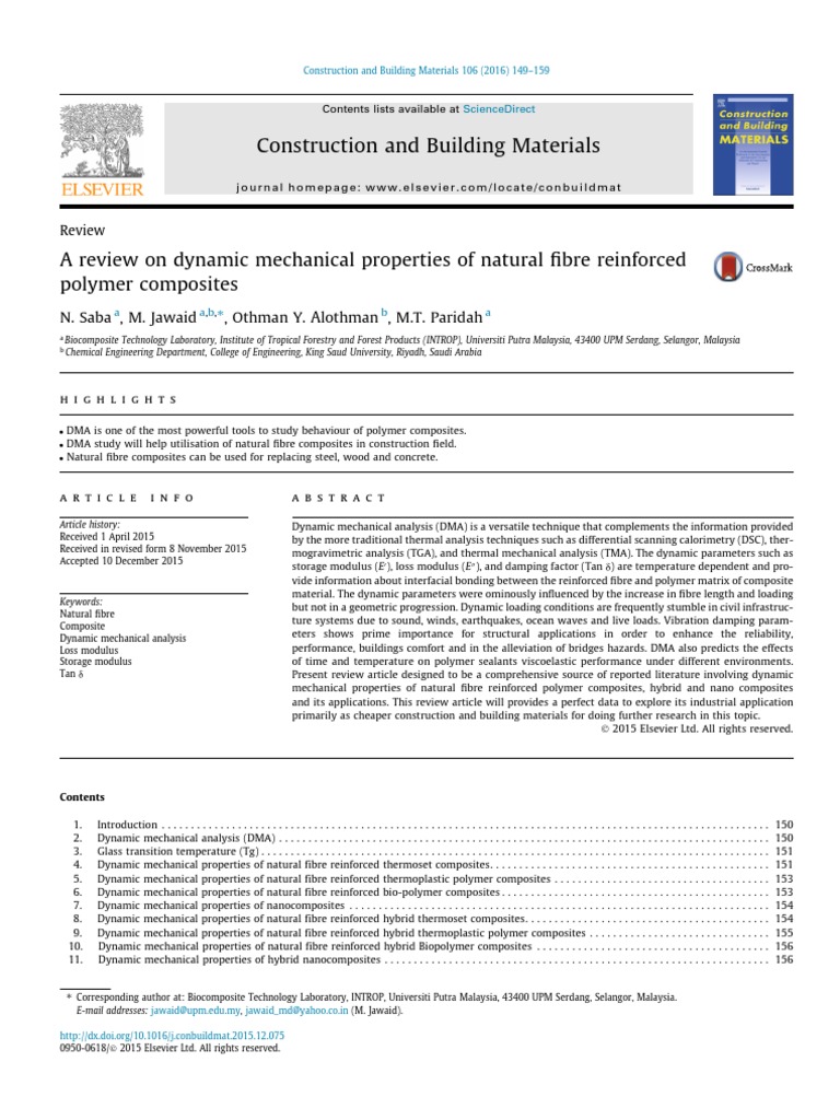 Dynamic Properties of Fibre Composites | PDF | Composite Material | Fibers