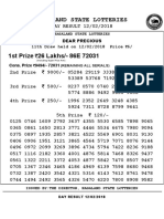 Nagaland State Lotteries: 1st Prize 26 Lakhs/-86E 72031