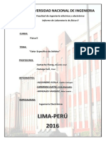 Informe de Laboratorio Fisica Calor Especifico