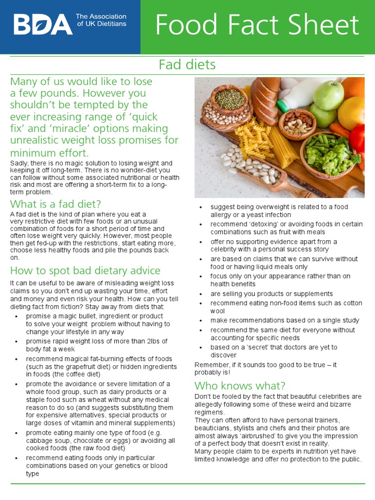 Faddiets | PDF | Dietitian | Weight Loss