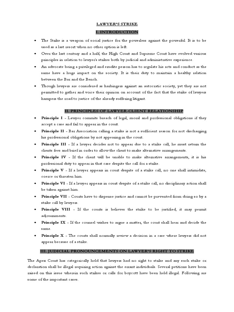 Lawyers Strike Pdf Supreme Court Of India Lawyer