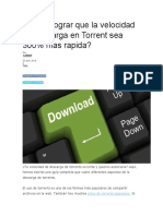 Acelera tu torrent 300% en 7 pasos