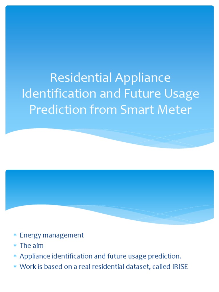 Smart Meter Appliance Usage Insights | PDF