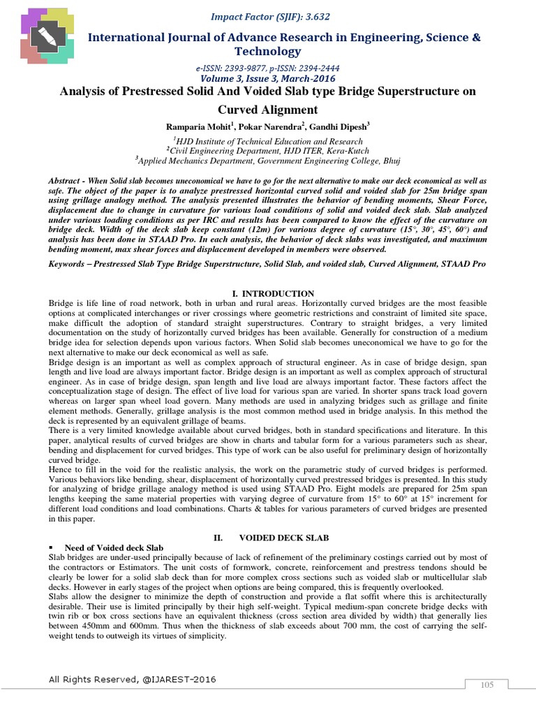 Analysis of Prestressed Solid and Voided Slab Type Bridge ...