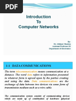 To Computer Networks: By: Dr. Abhinav Sharma Assistant Professor-SS Department of Electronics