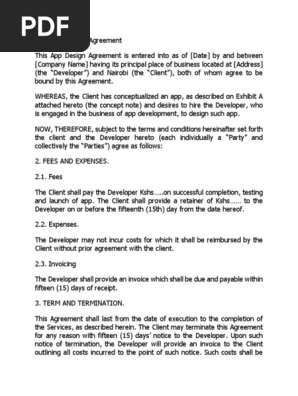 App Design Agreement