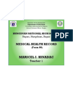 Maricel I. Hinadac: Medical Health Record