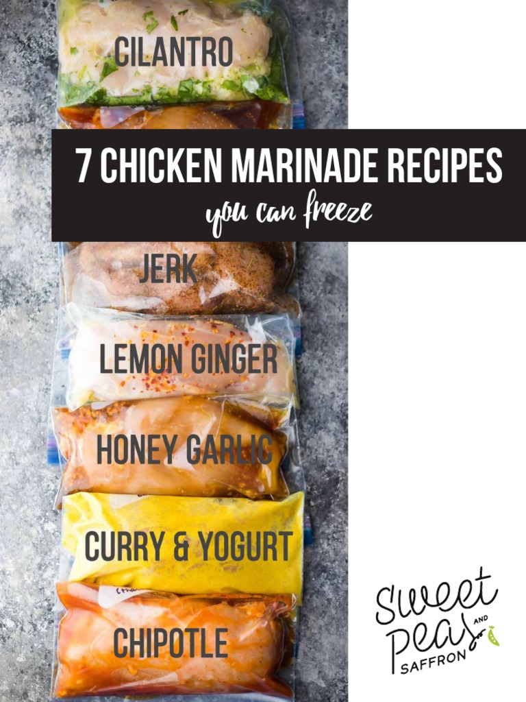 7 Chicken Marinade Recipes 1 | PDF | Teaspoon | Hot Sauce for 7 Amazing Chicken Marinades Free Printable Cheat Sheet