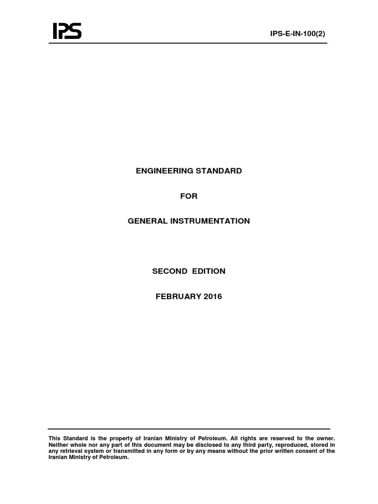 IPS Standards for Electrical Instrumentation | PDF | Electromagnetism ...