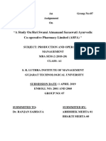 A Study On Shri Swami Atmanand Saraswati Ayurvedic Co-Operative Pharmacy Limited (ASFA)