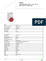 Product Data Sheet: Unika Interlocked Socket - 16 A - 3P + E - 380... 415 V AC - IP65 - Wall