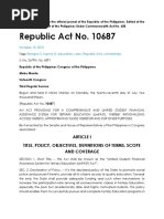 Republic Act No. 10687: Article I Title, Policy, Objectives, Definitions of Terms, Scope and Coverage