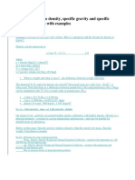 An Introduction To Density, Specific Gravity and Specific Weight - Formulas With Examples