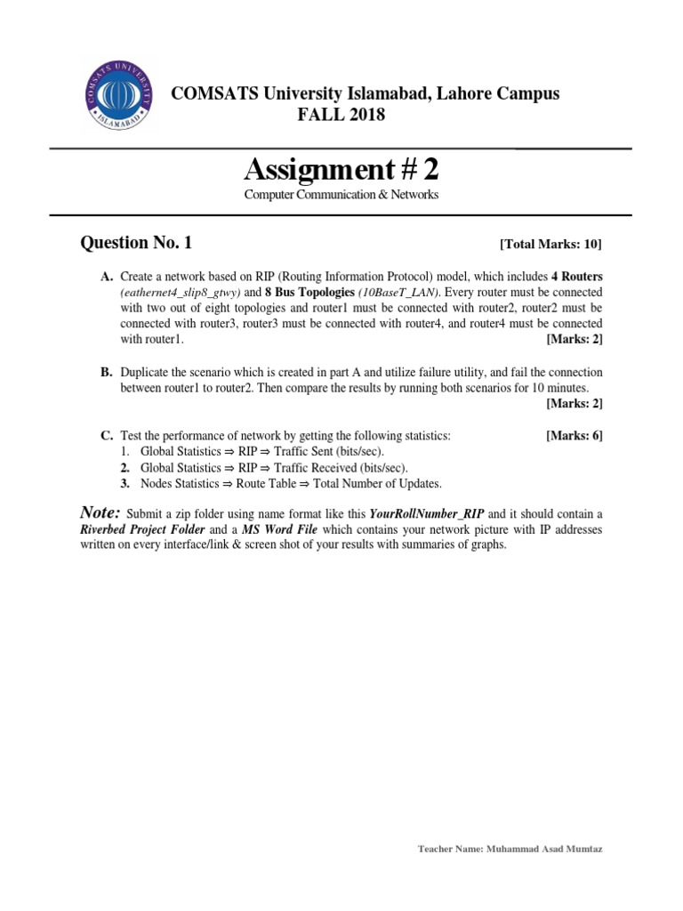 RIP Network Design and Performance Analysis | PDF | Technology ...