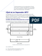 Dimensionamiento Separador Api