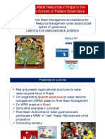 Participatory River Basin Management as a backbone for Integrated Water Resource Management under decentralized system of governance Learning from best practices & problems