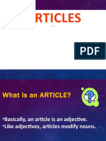 Articles: A THE AN