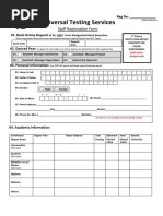 Universal Testing Services: Staff Registration Form