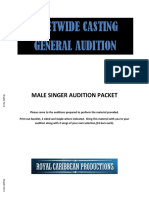 Male Singer Audition Packet