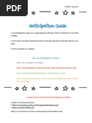 anticipation guide