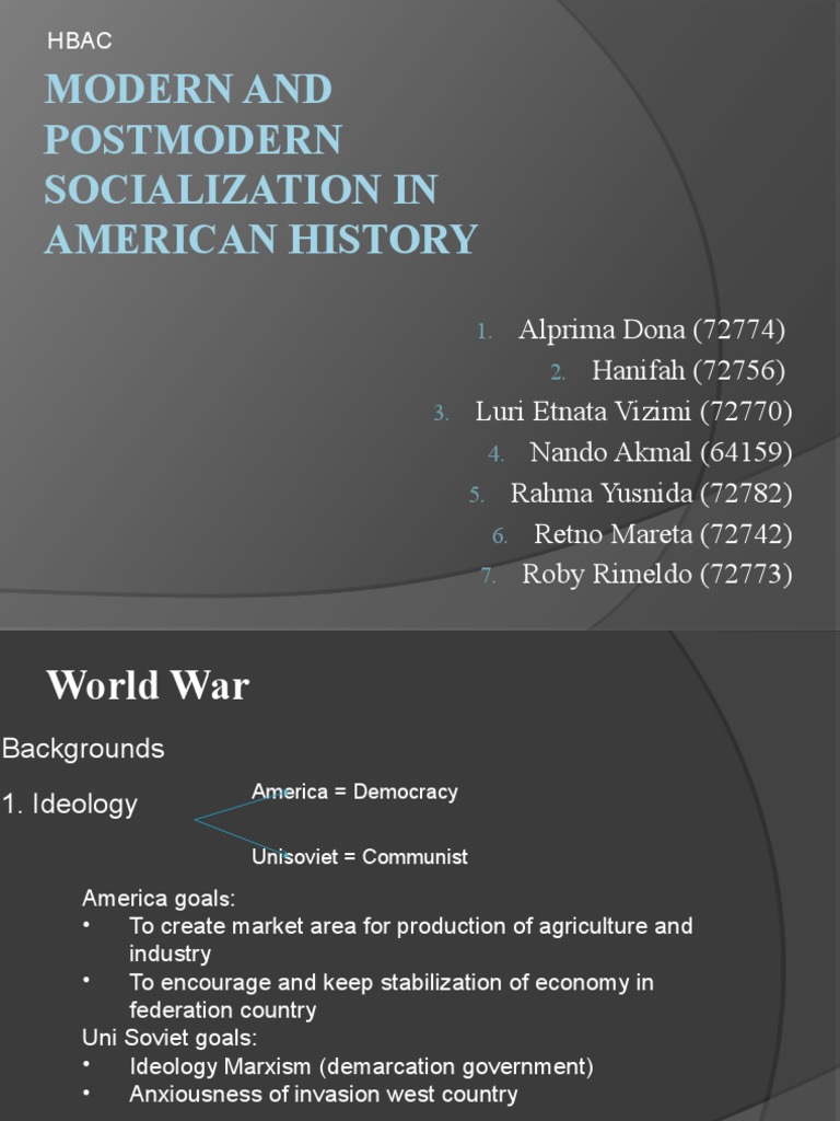 Modern and Postmodern Socialization in | PDF | Entertainment | Communism
