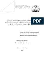 Tesis Interpretacion de La Lengua Quecha DJC