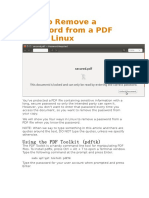 Remove A Password From A PDF File in Linux
