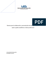 NORMAS Elaboración y Presentacion de Monografías para Grado o Título, Noviembre 2017 PDF