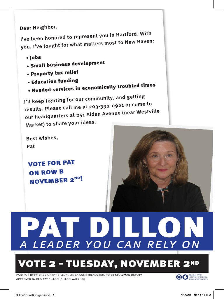 Pat Dillon: Community Advocate for New Haven | PDF | Government ...