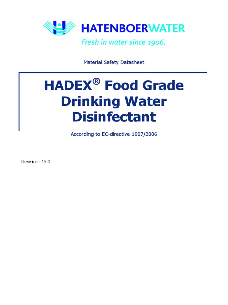 MSDS Hadex | Download Free PDF | Toxicity | Dangerous Goods
