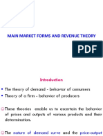 Main Market Forms and Revenue Theory