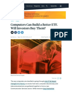 Computers Can Build A Better ETF. Will Investors Buy Them?: Interests Magazine Data Subscribe